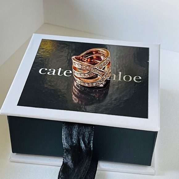 Cate & Chloe 18k ROSE GOLD PLATED RING SIZE 6 NIB - Picture 4 of 4